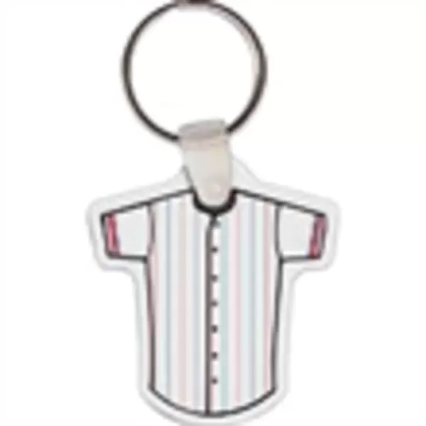 Baseball jersey-shaped key tag,