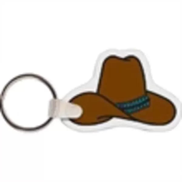 Cowboy hat-shaped key tag.