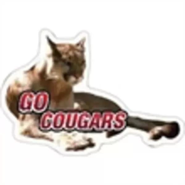 Cougar-shaped thin magnet, 3