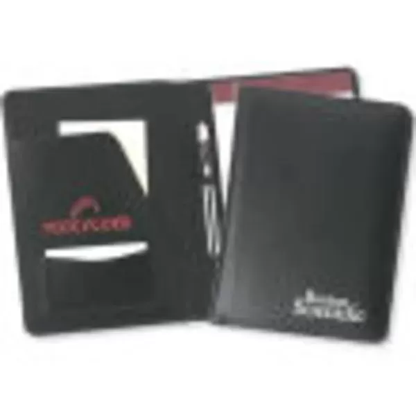 Black leather junior-sized portfolio.