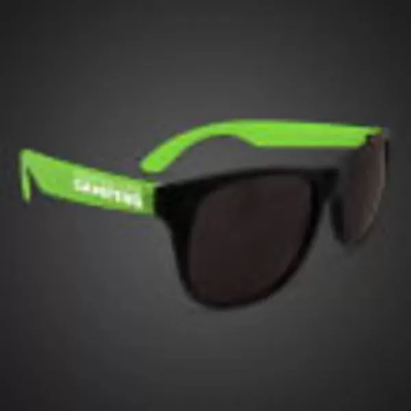 Plastic sunglasses with black