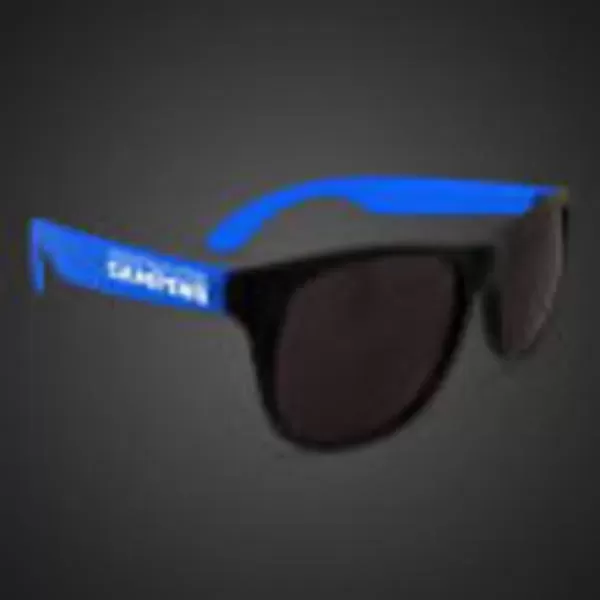 Plastic sunglasses with black