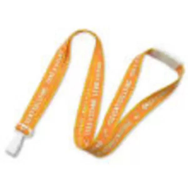 Bright orange lanyards encourage