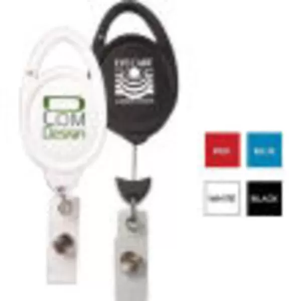 Clip-on retractable badge holder