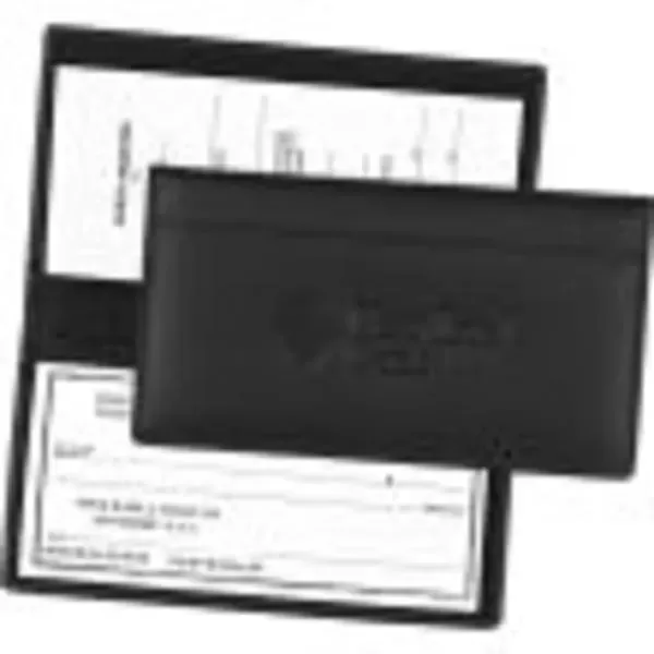 Soft top-grain leather checkbook