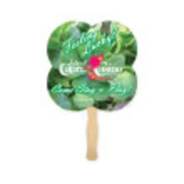 Clover shape hand fan