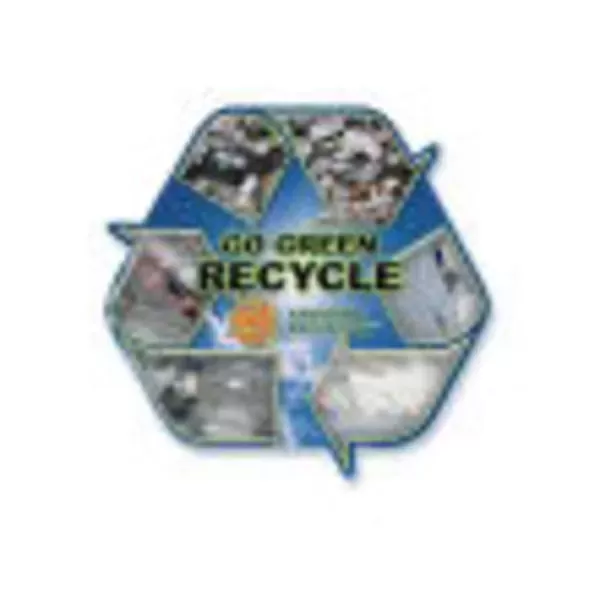 Eco recycle symbol stickless