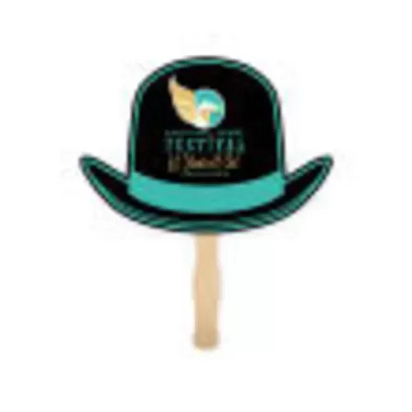 Derby hat hand fan