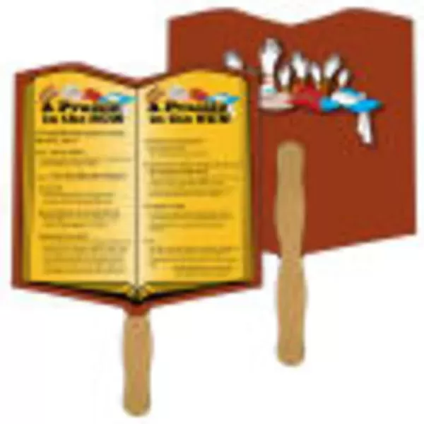 Open Book Hand Fan