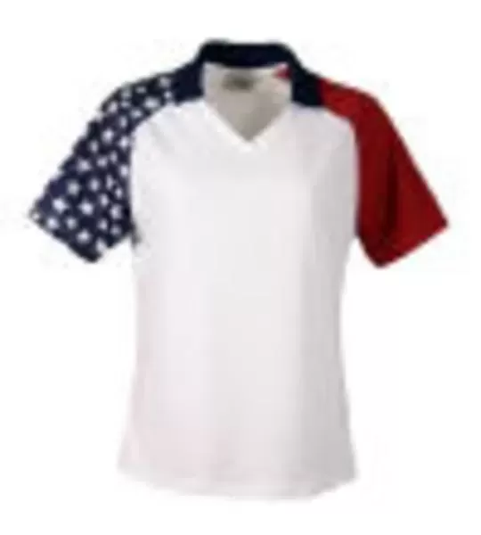 Ladies' patriotic polo made