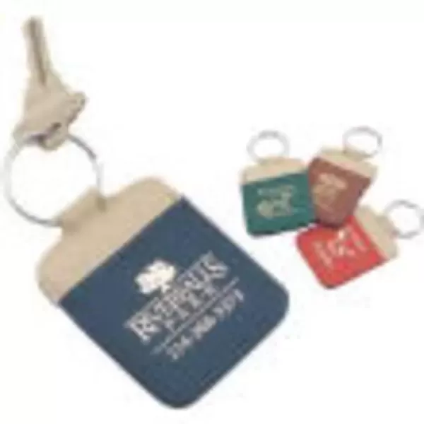 Key tag with khaki