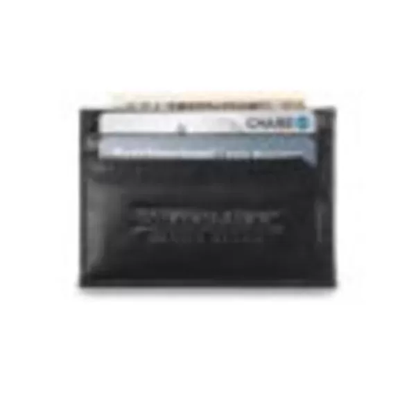 Black leather wallet with