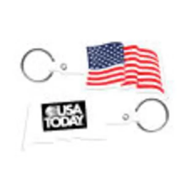 Custom Imprinted Flag Keytag