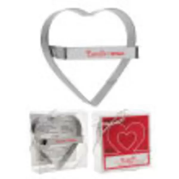 Heart-shaped metal cookie cutter