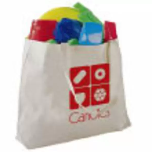 Canvas tote with squared