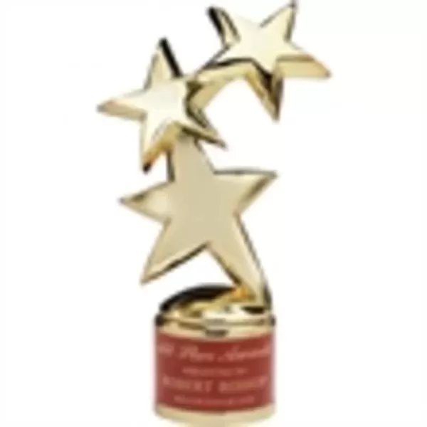 Gold plated award with