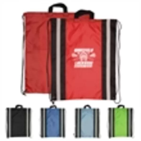 Large reflective drawstring backpack,