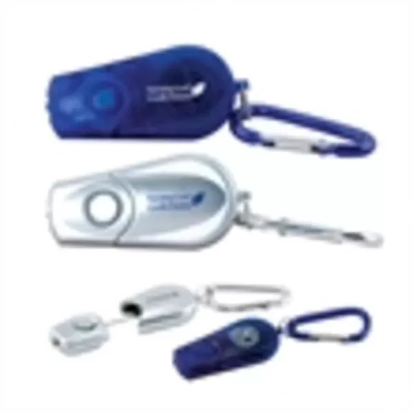 Retractable carabiner flashlight with