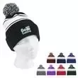 Two-Tone Knit Pom Beanie