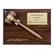 Removable walnut gavel plaque,