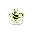 Bee-shaped static cling decal