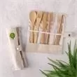 Bamboo utensils in a