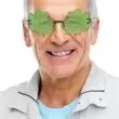 Green clover shaped suglasses.