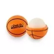 Basketball-shaped container filled with