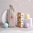 Three-piece scented bath bomb