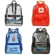 Clear backpack with adjustable