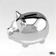 Silver-plated zinc alloy piggy