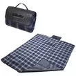 Navy plaid fleece blanket