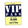 Plastic VIP pass, coated