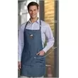 Cotton denim bib apron.