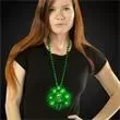 Beaded shamrock necklace with