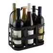 Six-Bottle metal wine caddy