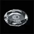 Optical crystal octagonal paperweight.