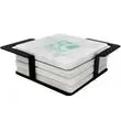 Square white marble coasters