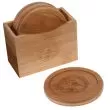 Bamboo coaster set. 