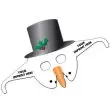 Pre-printed snowman mask glasses,